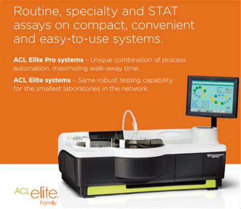 Instrumentation laboratory acl elite* / elite pro